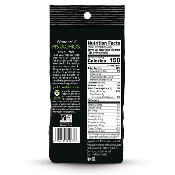 Wonderful Pistachios, In Shell Roasted & Salted Nuts, 8 Ounce Bag | Hy ...