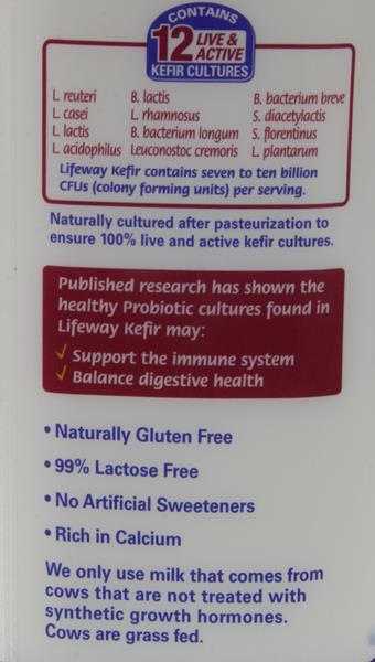 Lifeway Organic Kefir Whole Milk Plain Unsweetened | Hy-Vee Aisles ...