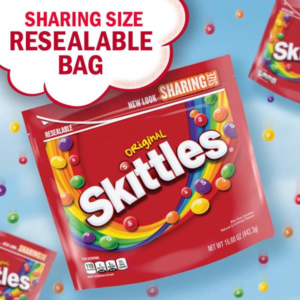 Original Skittles Party Size Resealable Bag, 50oz
