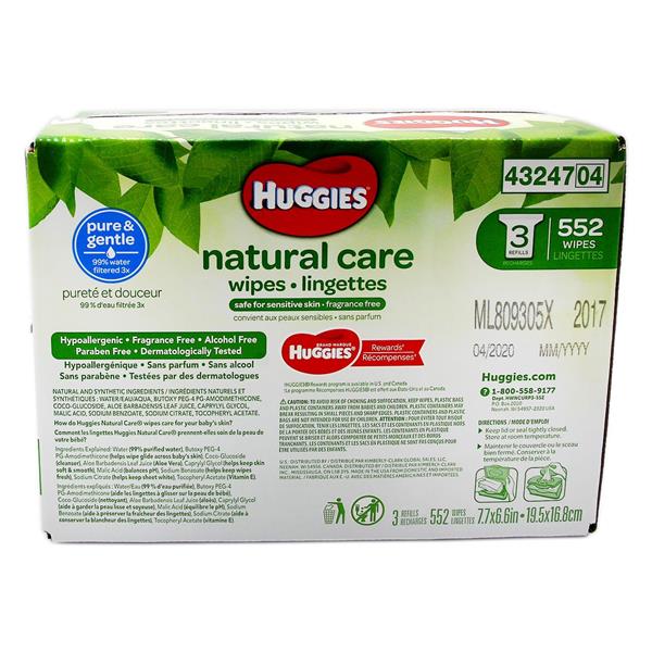 huggies natural care wipes 552