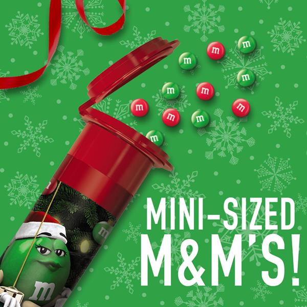 M&M Christmas Tube Fan 0.46 oz.  Corporate holiday gifts, Christmas  chocolate, Giant candy