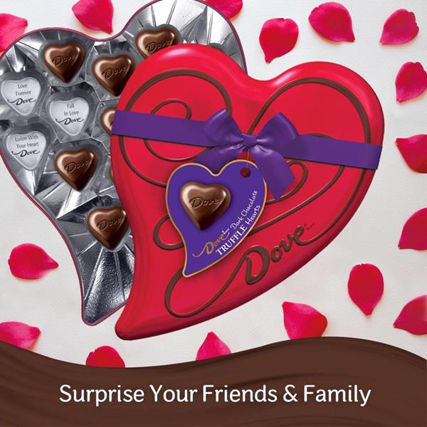 DOVE Valentine's Dark Chocolate Truffles Heart Gift Box HyVee Aisles