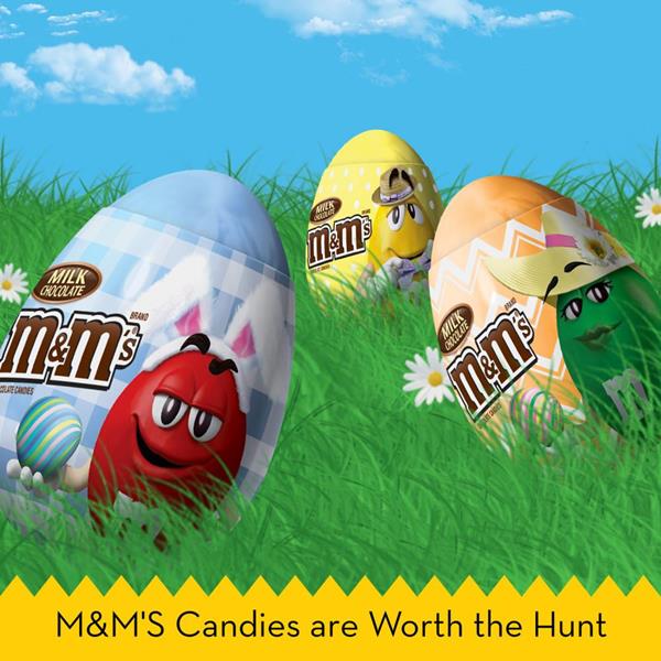 040000513155 - M&M's Easter Fun Size Milk Chocolate Egg Hunt Candy