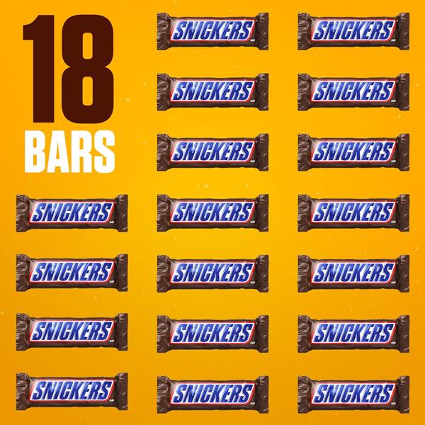 Snickers Yard Chocolate Bars Candy 18 Count, 33.48