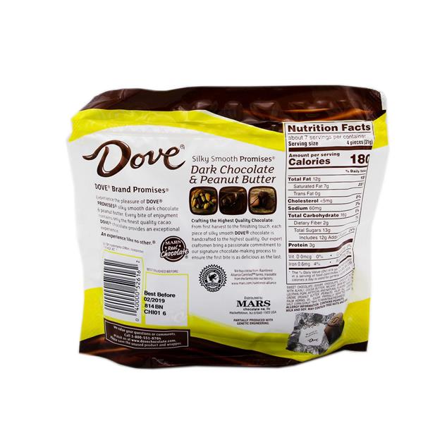 DOVE PROMISES Dark Chocolate & Peanut Butter