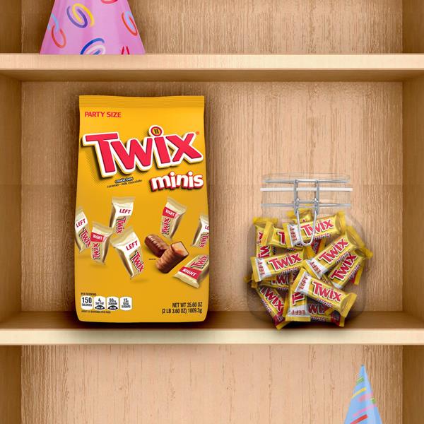 TWIX Caramel Minis Size Chocolate Cookie Bar Candy Bag, 35.6 oz, 95 ...