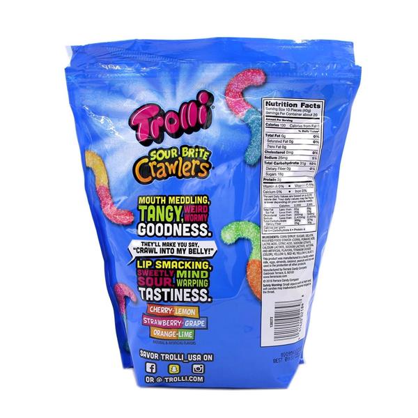 trolli sour brite crawlers stuffed giant plush worm