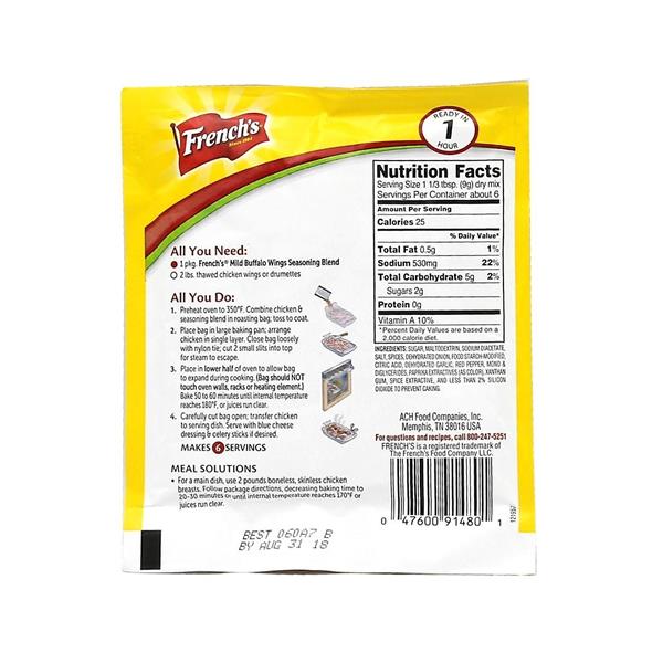 French's Mild Buffalo Wings Seasoning Blend for Chicken HyVee Aisles