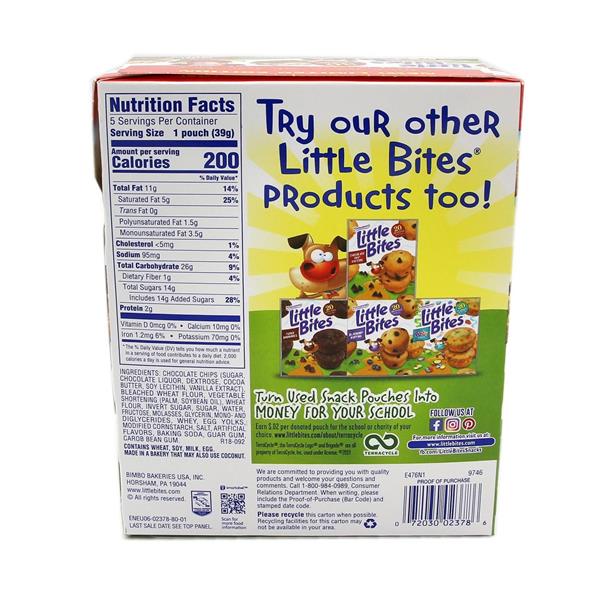 Entenmann's Little Bites Chocolate Chip Cookies 5 Ct HyVee Aisles