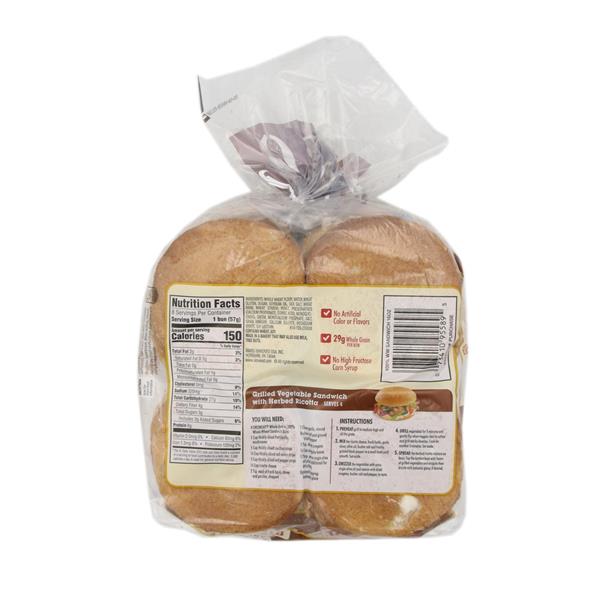 Brownberry 100 Whole Wheat Hamburger Buns 8Ct HyVee Aisles Online