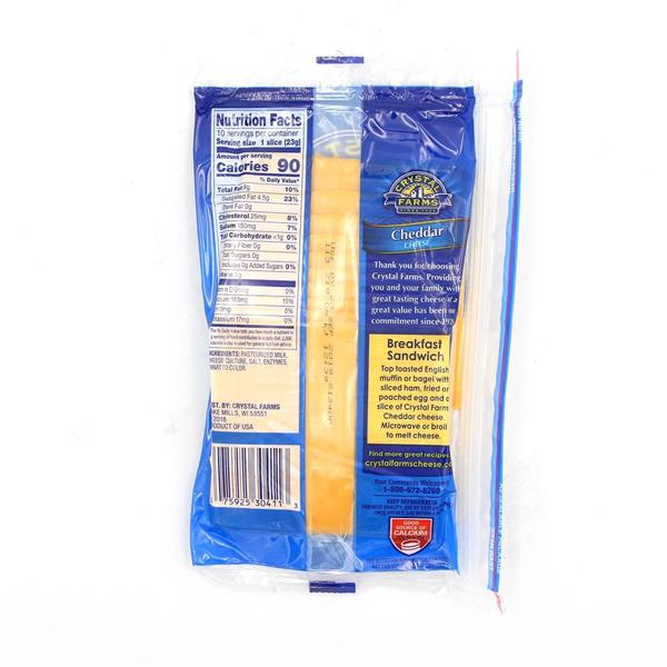 Crystal Farms Cheddar Cheese Slices | Hy-Vee Aisles Online Grocery Shopping