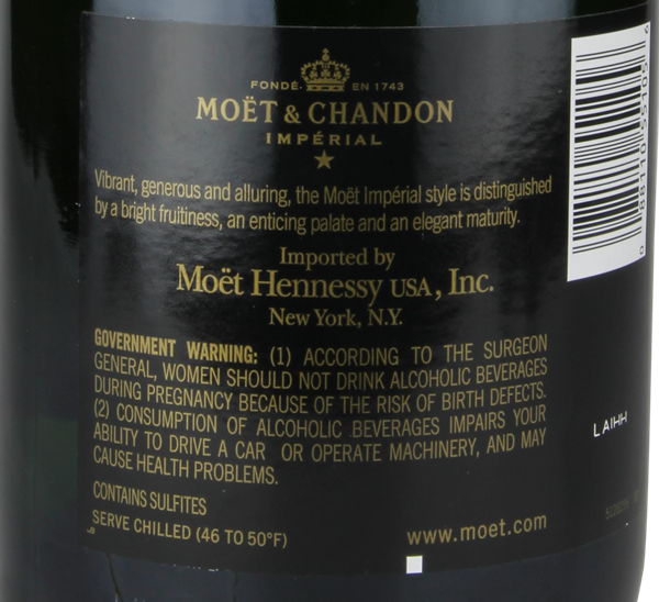 Moet & Chandon Brut Imperial France Sparkling Wine, 750 ml - Fry's