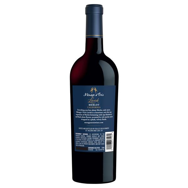 Ménage à Trois Lavish California Merlot Wine HyVee Aisles Online
