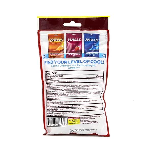 Halls Cherry Cough Suppressant/Oral Anesthetic Menthol Drops HyVee