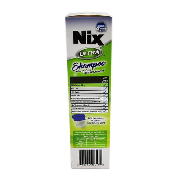  Nix Ultra Superlice Treatment, All-in-One Shampoo, 4 Fl Oz &  Lice Removal Comb : Health & Household