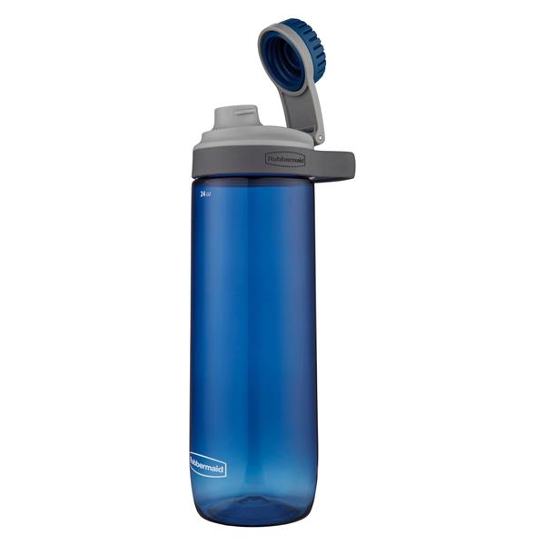 Rubbermaid Water Bottle Lock Lid - 32 Ounces, Nautical Blue and Aqua, 2 Pack