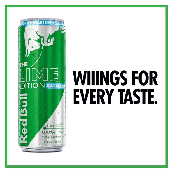 Red Bull The Lime Edition Sugarfree Limeade Energy Drink.