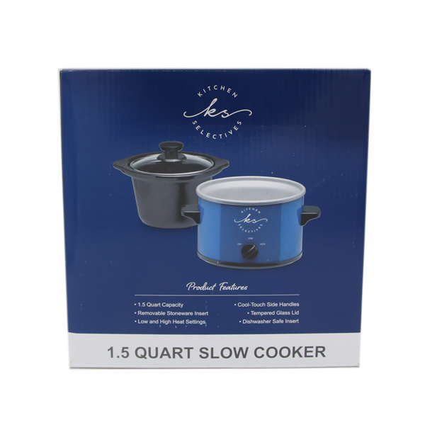 Kitchen Selectives Slow Cooker, 1.5-Quart, Green 