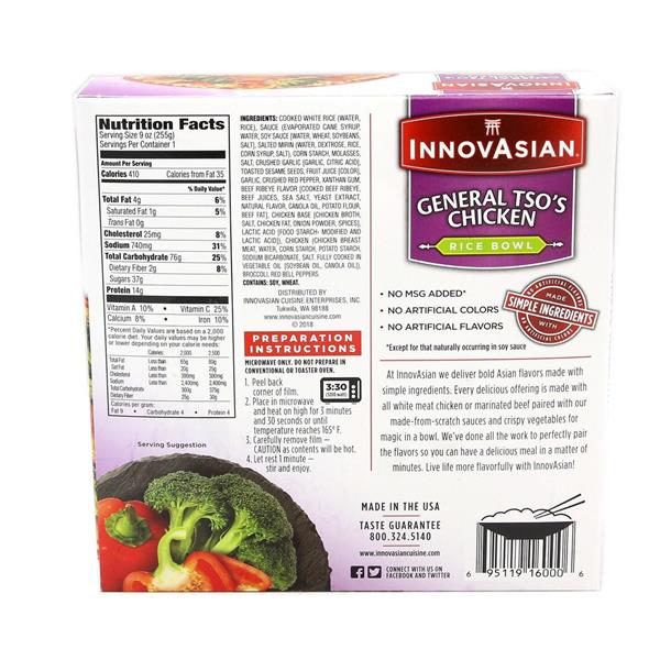 InnovAsian General Tso's Chicken Rice Bowl | Hy-Vee Aisles Online ...