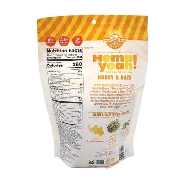 Manitoba Harvest Organic Hemp Yeah! Granola, Honey & Oats HyVee