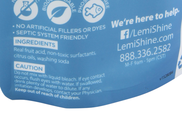 Lemi Shine Disposal Cleaner, Fresh Lemon Scent - 2 oz