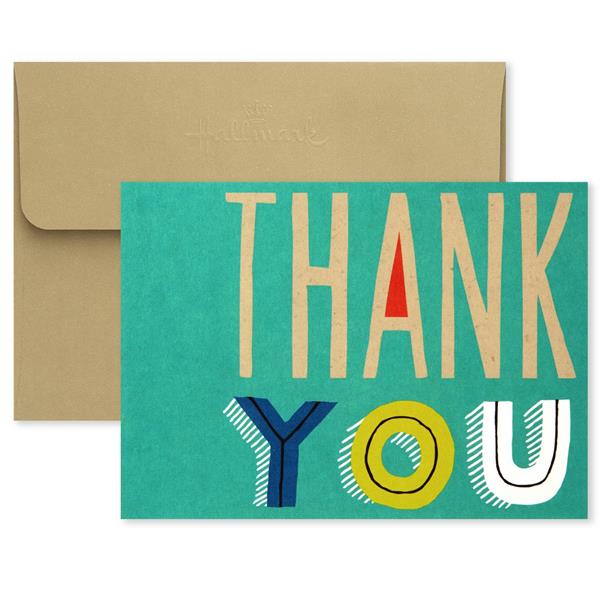 Hallmark Thank You Notes (four Designs, 40 Cards And Envelopes) 