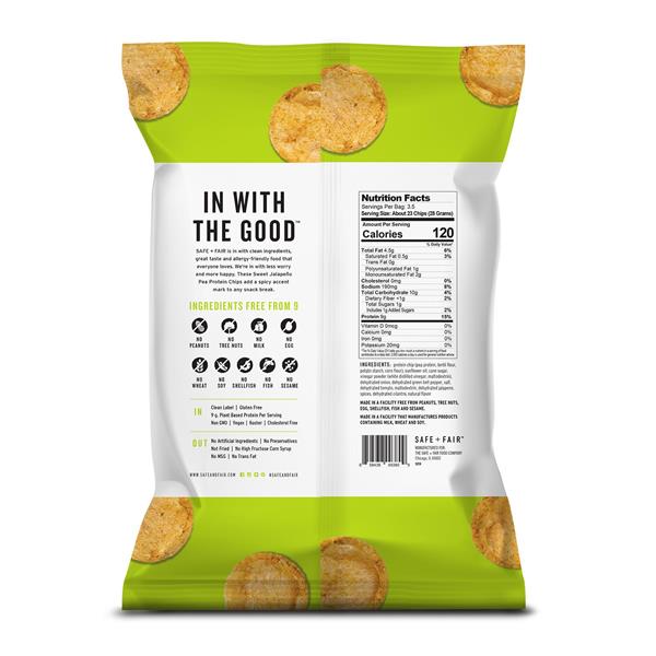 Safe + Fair Sweet Jalapeno Pea Protein Chips | Hy-Vee Aisles