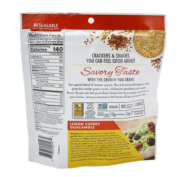 Crunchmaster MultiSeed Roasted Garlic Crackers HyVee Aisles Online Grocery Shopping