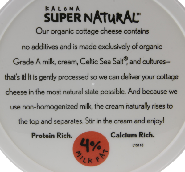 Kalona Supernatural Organic Whole Milk Cottage Cheese Hy Vee