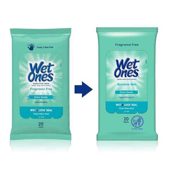 Wet Ones Hand Wipes Travel Pack — Sensitive Skin