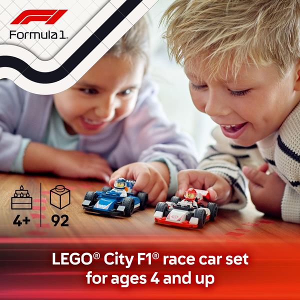 LEGO City F1 Williams Racing & Haas F1 Race Cars Building Toy