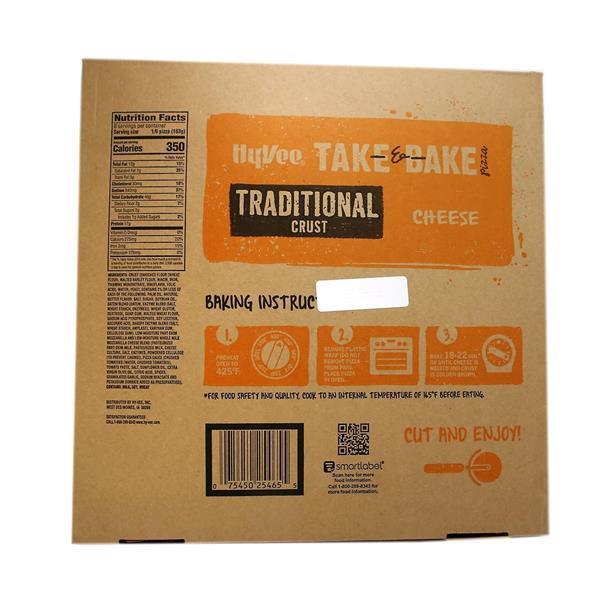 Mia Italian Take & Bake Pizza Large Traditional Crust Cheese | Hy