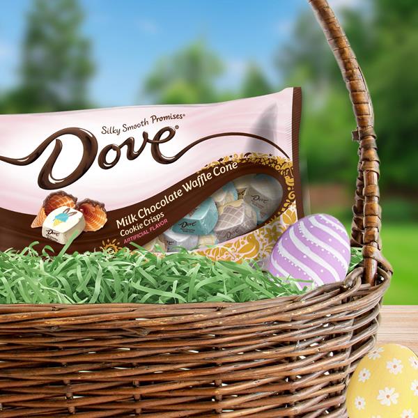 DOVE PROMISES Milk Chocolate Waffle Cone Cookie Crisps Easter