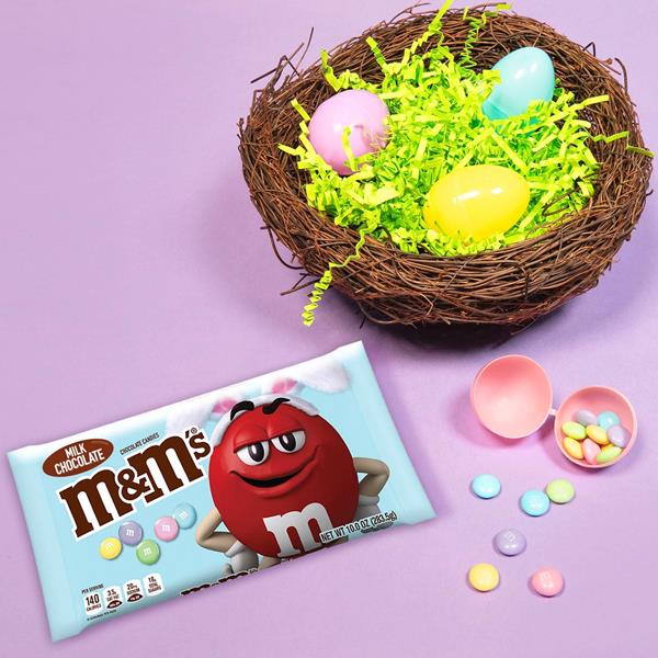 Jim Shore M&M'S: Red & Yellow M&M With Easter Basket & Eggs