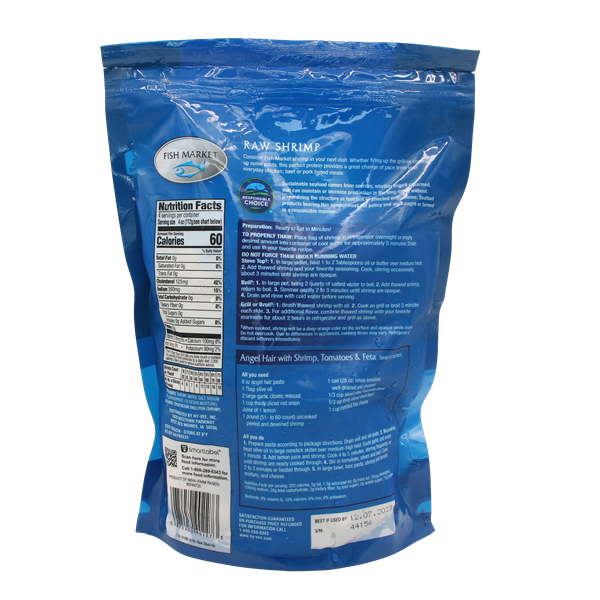 Fish Market Raw Shrimp 51-60 Count Raw Shell-On | Hy-Vee