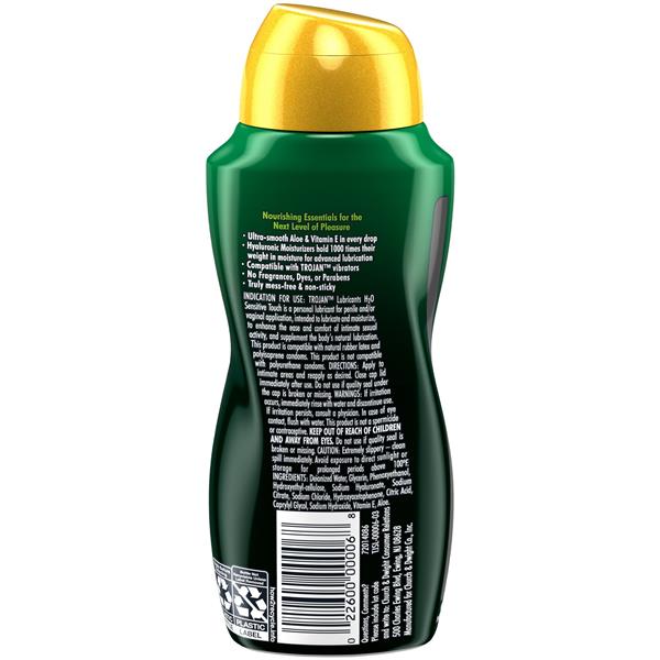 Trojan Lubricant H2O Sensitive Touch Water-Based Lubricant, Personal  Lubricant, 5.5 Fl Oz