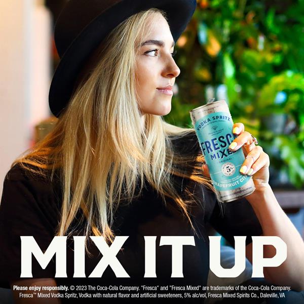 Fresca Mixed Vodka Spritz Grapefruit Citrus Gluten-Free Canned