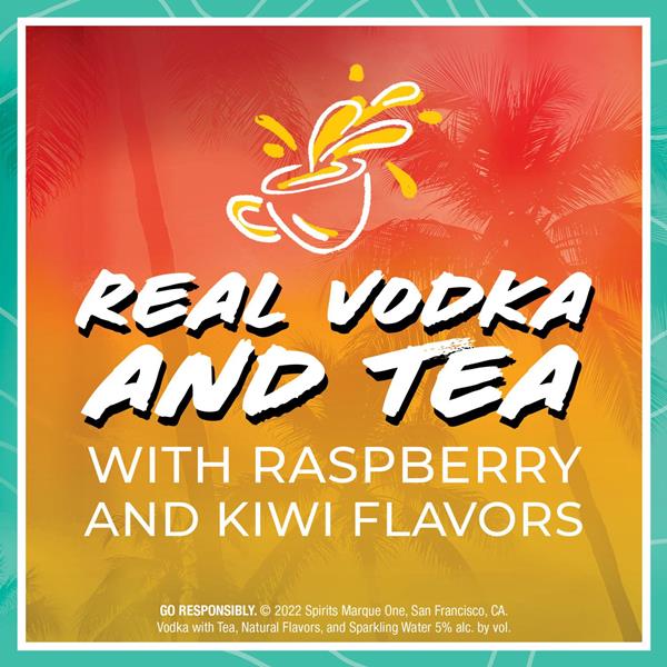 Tropics Raspberry Label SVEDKA Tropics Raspberry Kiwi Vodka Tea Spritz Canned Cocktail, 4 pk ...