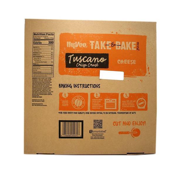 Mia Italian Take & Bake Pizza Large Tuscano Crisp Crust Cheese