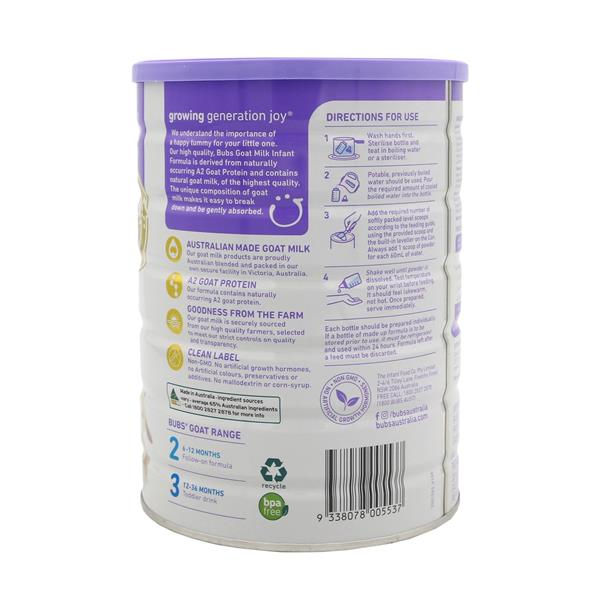 Bubs Goat Milk Infant Formula (0-12 Months) – Aussie Bubs