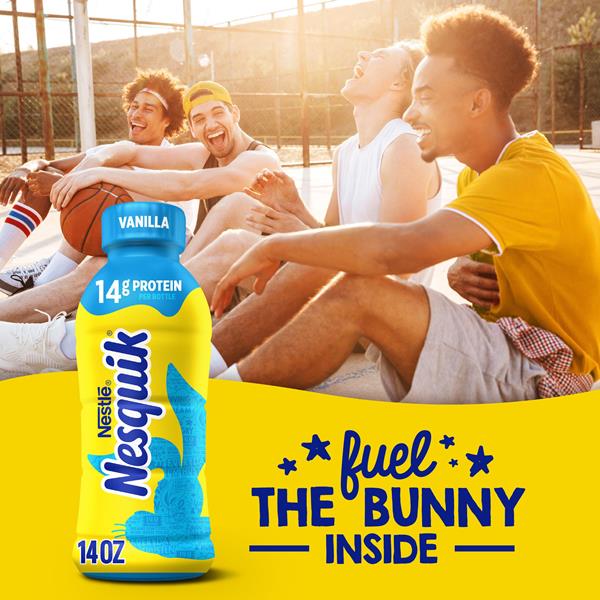Nesquik Vanilla Flavored Low-Fat Milk, Ready to Drink Low-fat Milk